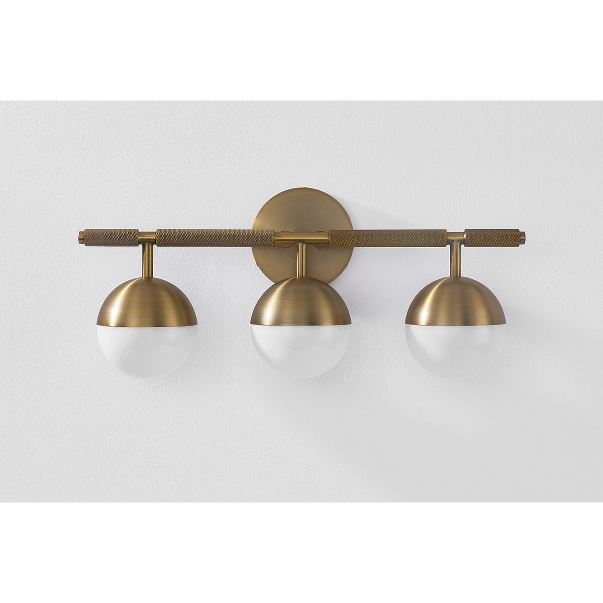 Enson 3 Light 19.25 inch Patina Brass Bath and Vanity Wall Light